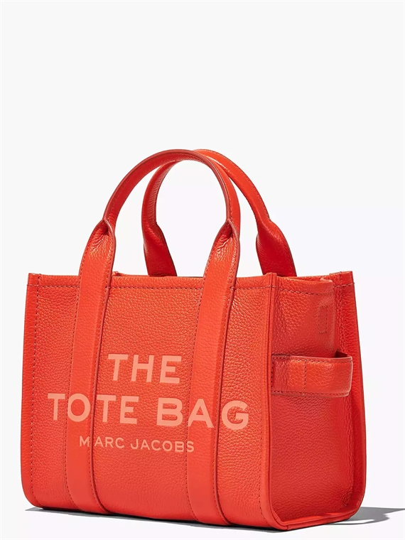 Marc Jacobs The Leather Mini Tote Bag, Electric Orange